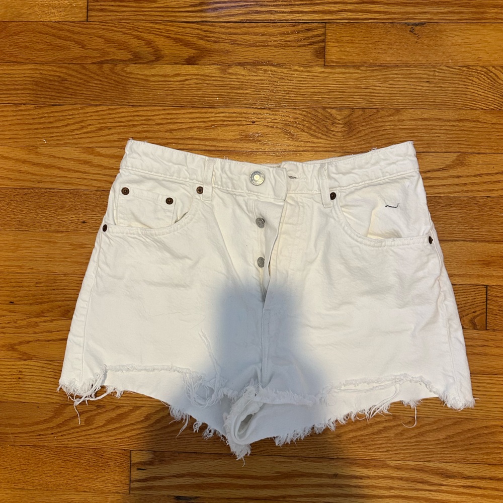 Zara White jean shorts